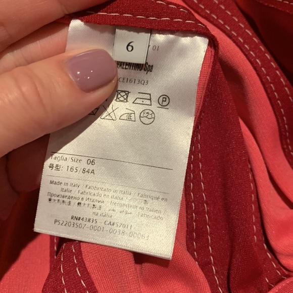 VALENTINO PANELED JACKET SALMON PINK RED ZIPPER FRONT HIGH NECK ITALIAN FABRIC 6 - Picture 14 of 15